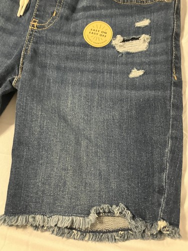 Cat & Jack Boys Bermuda Cutoff Shorts Flexible Drawstring Medium Wash NWT - Picture 5 of 9