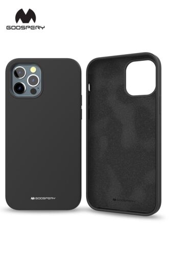 iPhone 16 15 14 13 Pro Goospery Silicone Slim Protective Soft Back Case Rubber - Picture 3 of 8