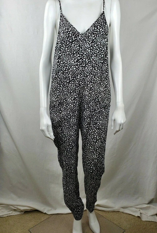 SOMEDAYS LOVIN BOUTIQUE BLACK & WHITE POLKA DOT JUMPSUIT PANTS OUTFIT SZ S - Image 2 of 4