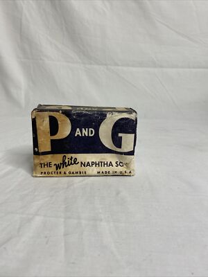 Vintage P and G White Naphtha Soap Bar 1940s Household Cleaner Procter & Gamble
