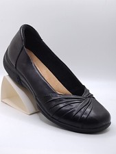 Nature Walk Trina Womens Size 8.5 M Black Leather Cushioned Flats
