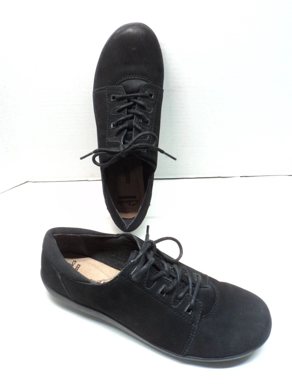 Scarpa Oxford Clarks donna taglia 9M 40 NERA Medora Bella stringata usata in ottime condizioni
