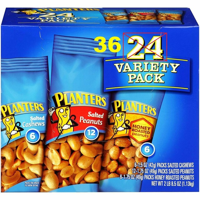 Planters Nuts Variety Pack 36 count eBay