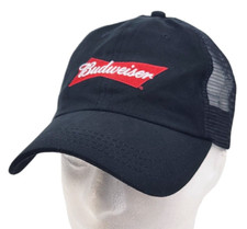 Budweiser Beer Adjustable Snapback Mesh Black Trucker Hat by Quake City Caps