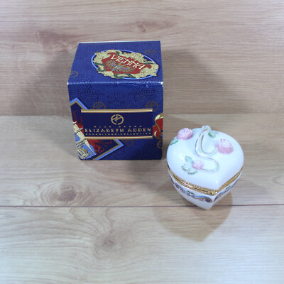 Vintage ELIZABETH ARDEN Orient Express Herz Blumen Schmuck Spieluhr
