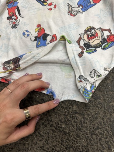Vintage Looney Tunes Sleepwear Long Sleeve Shirt Kids Size 5 - Picture 2 of 7