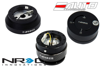 NRG Steering Wheel Short Hub 140 / Black 2.0 Quick Release CF Ring / Lock Matt