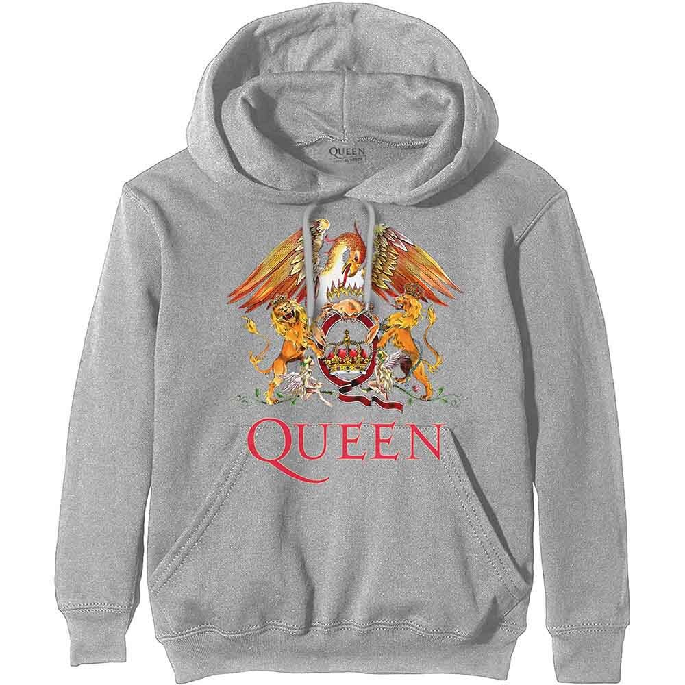 Sudadera con Capucha Queen 'Classic Crest' Gris - NUEVA OFICIAL