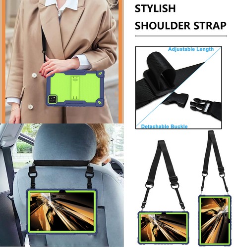 For T-Mobile Revvl Tab 5G Heavy Duty Case Built Strap Kickstand,Screen Protector - Picture 26 of 45
