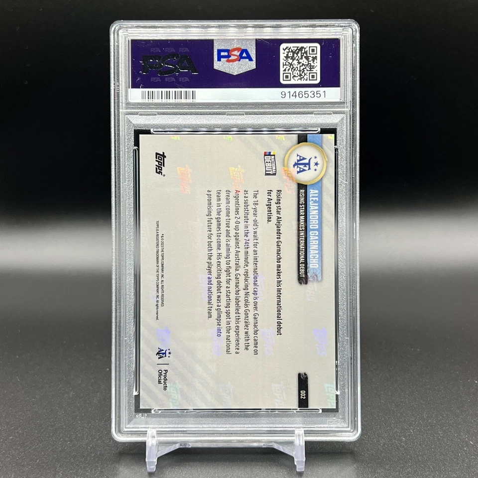 Alejandro Garnacho /99 PSA 10 2023 Topps Now Argentina National Debut Purple RC - Image 4 of 4