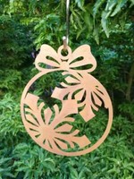 Edelrost Christbaumkugel 2 Flocken Weihnachten Winter Fensterdeko Metall Rost