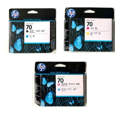 3 x Printhead HP Designjet Z5400 B9180 / No. 70 C9404A C9406A C9407A Printhead