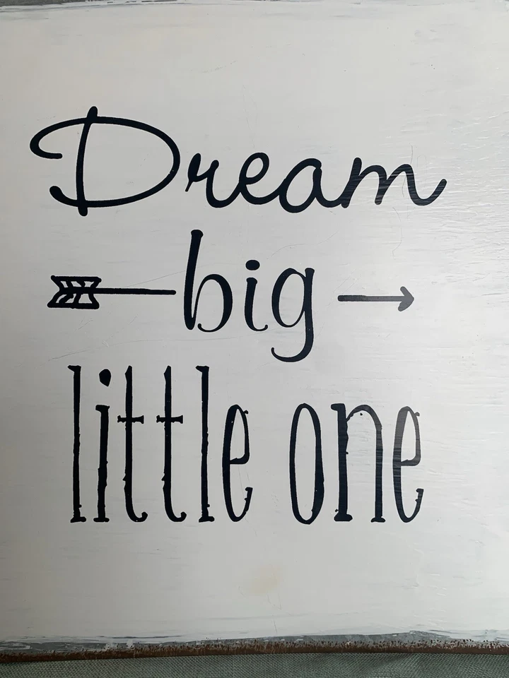 Dream Big Little One Rustic Metal Sign Wall Hanging 14” x 12” - Image 2 of 3