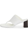 100% AUTH NEW WOMEN LOUBOUTIN TONGAMULE WHITE CROC THONG SANDALS EU 37.5/US 7.5 — photo 2