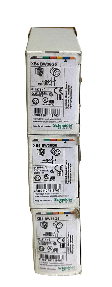 3 NEW SCHNEIDER ELECTRIC XB4 BW36G5 / XB4BW36G5 BLUE PUSHBUTTONS - Image 2 of 2