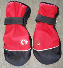 boys ICE WEAR RED BLACK mittens adjustable cuffs size 9/10 134-152 NICE