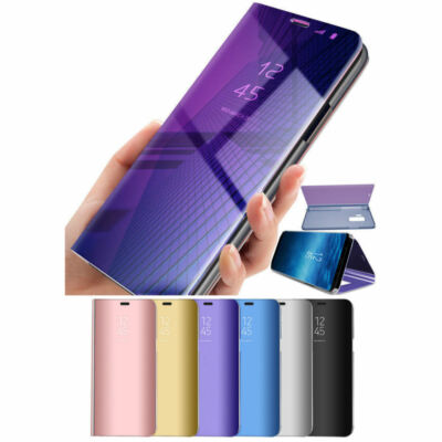 For iPhone 11 Pro Max X 8 7 6 - 360° Electroplating Mirror Flip Phone Stand Case
