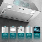 600CFM Built-In Range Hood 20in Kitchen Insert Stove Vent 3-Speed w/LEDs New