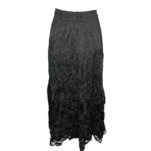 Long Black Tierd Peasant Skirt By Vol. 1 Womens PS Lace Hem Whimsygoth Boho