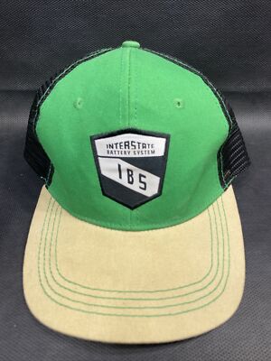 Interstate Battery Systems IBS Snapback Trucker Hat Cap Adjustable Mesh Green