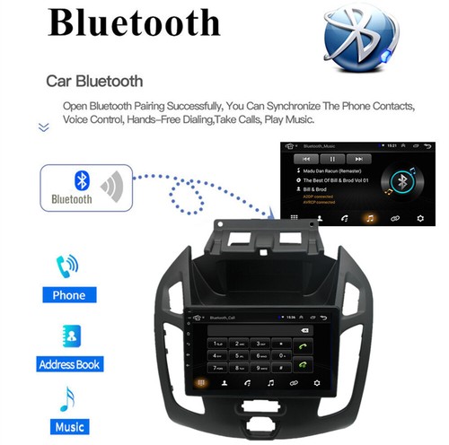 Radio stereo 9" 4+32GB navigazione GPS per Ford Transit Connect 2014-18 Carplay - Foto 8 di 24