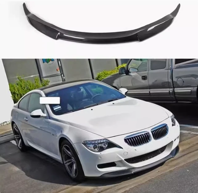 Alerón labial de parachoques delantero de fibra de carbono CF para BMW 6 Series E64 M6 estilo V 06-10 Foto 3 de 4