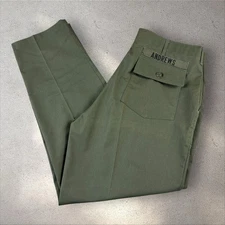 Vintage 70s 80s US Army OG-507 Fatigue Pants Fits 38x32 Utility Trousers Named