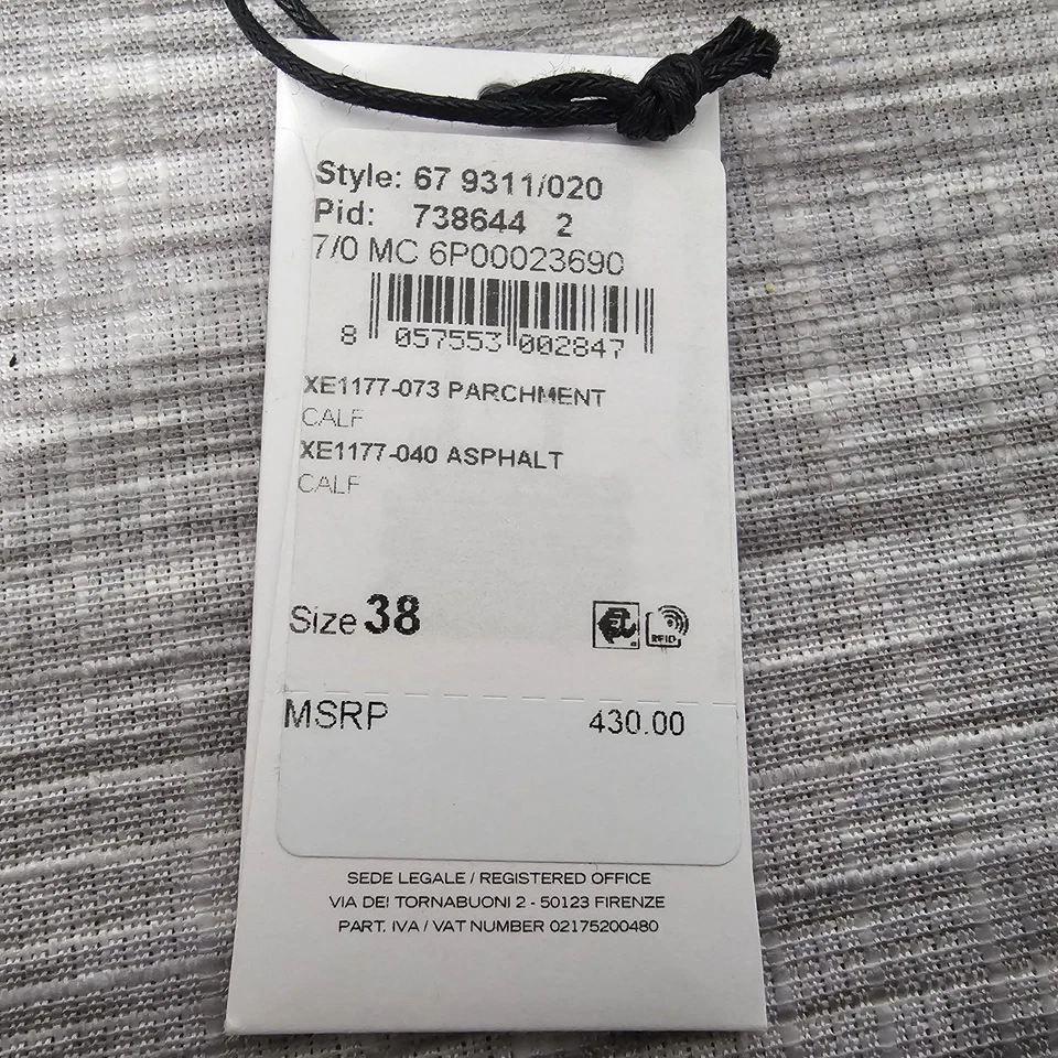 NUEVO CON ETIQUETAS Salvatore Ferragamo Gancini Cinturón Hombre 38 Gris Blanco Cuero de becerro Reversible Foto 3 de 4