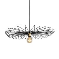 Dekorative Pendelleuchte Ella Schwarz Metall Rund Esstisch Wohnzimmer Lampe