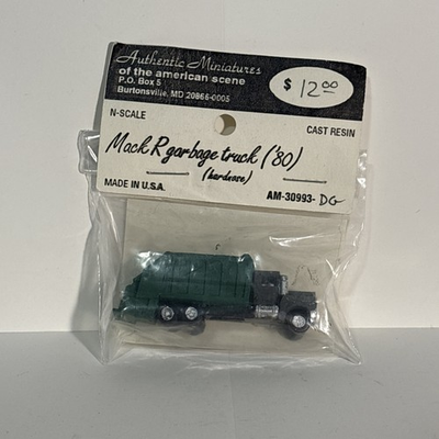 #ad Authentic Miniatures N Scale Mack R Garbage Truck ‘80 #30993 $17.99