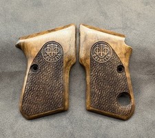 Beretta 950 Jetfire Walnut Wood Grips w. Safety Cut. Gritty. Fits 950 950B 950BS