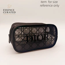 DIOR Black Mesh Makeup Bag Cosmetic Pouch Limited Edition 6x3.5x3.5inch