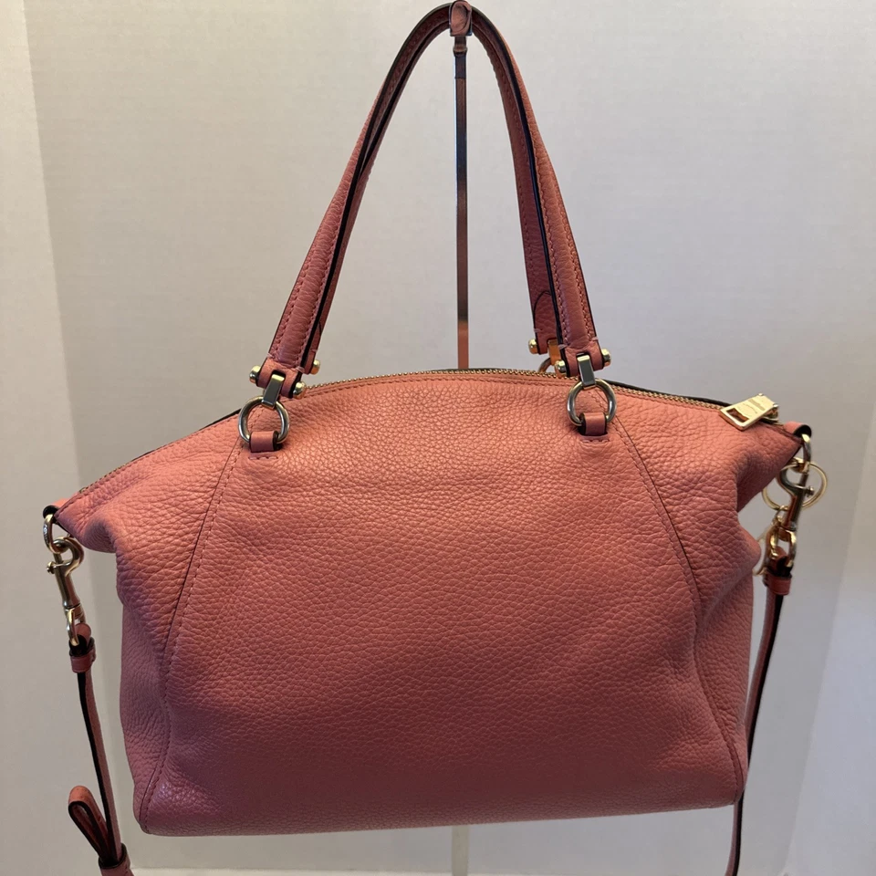 Bandolera Coach Prairie de cuero granulado rosa  Foto 4 de 4