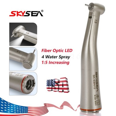 Dental 1:5 Increasing Electric Handpiece Contra Angle Fiber Optic f/NSK Bien Air