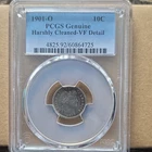 1901 Barber Dime New Orleans PCGS Genuine Harshly Cleaned VF Detail