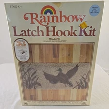 Vintage Rainbow Creations, Inc. “Mallard Style #34” Latch Hook Kit New Sealed