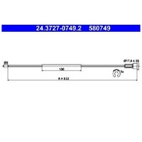 Handbremsseil Hinten Rechts FüR Opel Tigra X04 1.2 1.4 1.8 04 Bis 09 ATE Z13DT