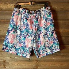Club Room Men s Pull On White Combo Swim Trunks Size Large NWT