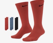 Nike Everyday Plus Cotton Cushioned Crew Socks 3 Pairs Large 8-12 SX6888-912