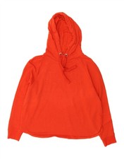 TOMMY HILFIGER Womens Oversized Graphic Hoodie Jumper UK 10 Small Orange VZ10