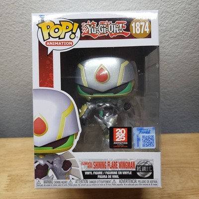 Funko Pop LE Yu-Gi-Oh! Elemental Hero Shining Flare Wingman METALLIC #1874 w Pro