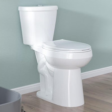 21 In. Tall 2-Piece Toilet 1.1 GPF/1.6 GPF High Efficiency Dual Flush round Toil