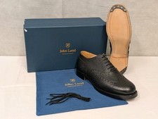 British Army John Land Black Grain Leather Highland Brogue Shoes - New & Boxed