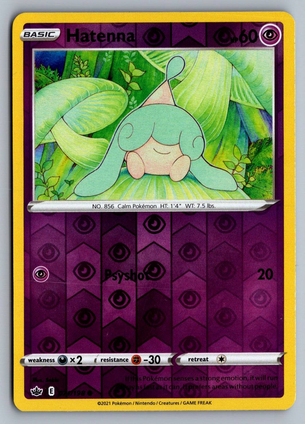 Hatenna Shining Fates: Shiny Vault SHFSV SV054/SV122 Shiny Holo Rare NM Holo