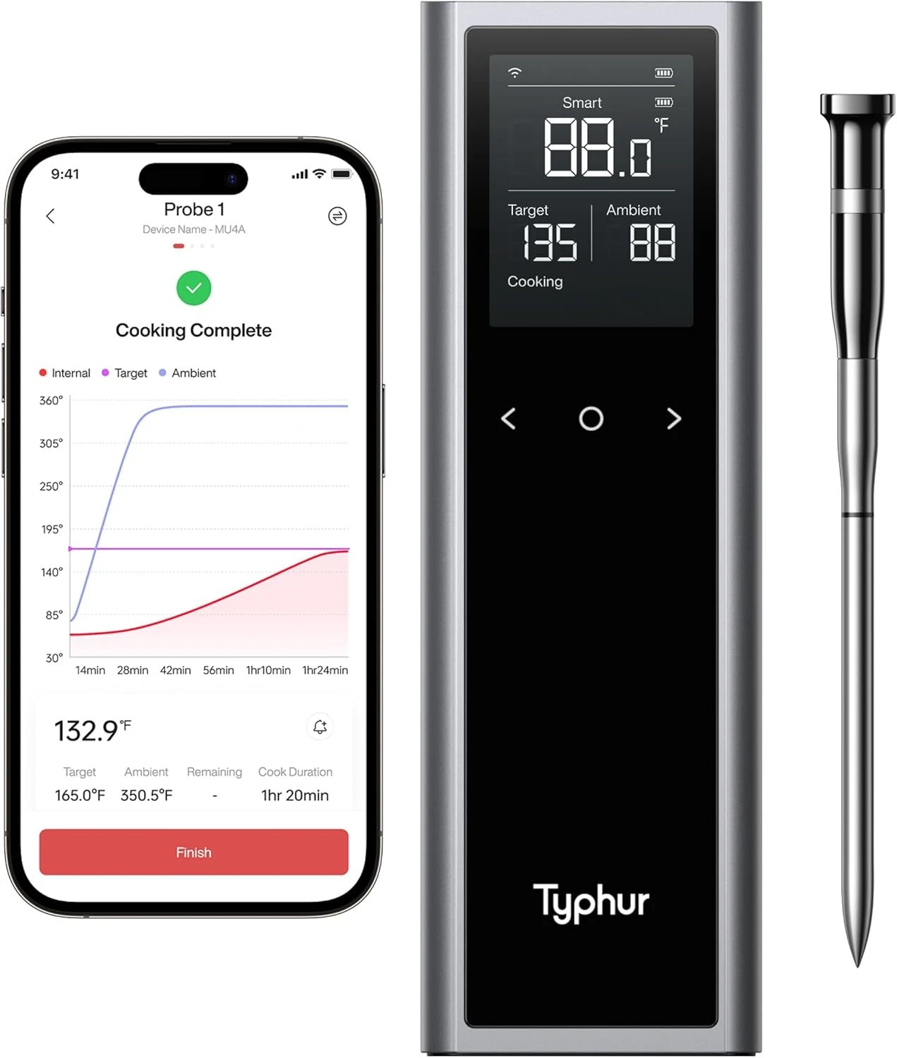 Typhur Sync One Smart Wireless Meat Thermometer - Standalone Base
Opens in a new window or tab