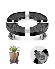 VEVOR Round Trash Can Dolly 15-22.8 in Adjustable Furniture Dolly 400lbs Heavy