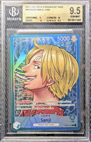 Sanji (Alternate Art) graded BGS 9.5 for sale on eBay