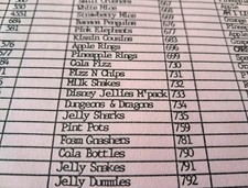Vintage Dungeons and Dragons Sweets 80s Alma Sweets Official Order Sheet