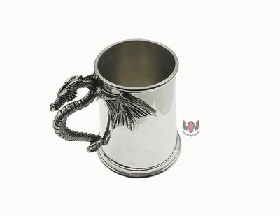 Alchemy Gothic Silver Dragon Tankard AAT10 Goth Pewter Fantasy Wyvern Biker 00s