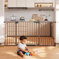 36.6-64" Extra Wide Baby Gate for Stairs, Dog Gates for Doorways, Auto-Close Pet
